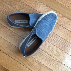 Blue Steve Madden Slip on Shoes